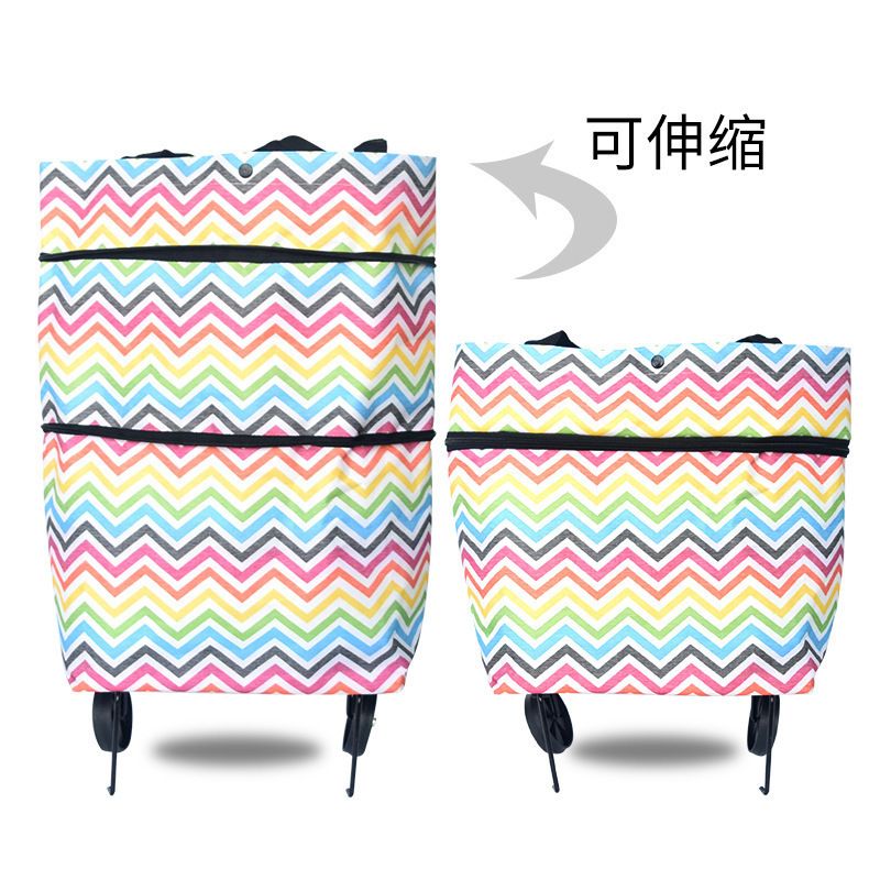New Folding Shopping Wheel Bags, Oxford Cloth Shopping Bags, Handle Bags, Trolleys, Home Trolleys, Supermarket Bags
