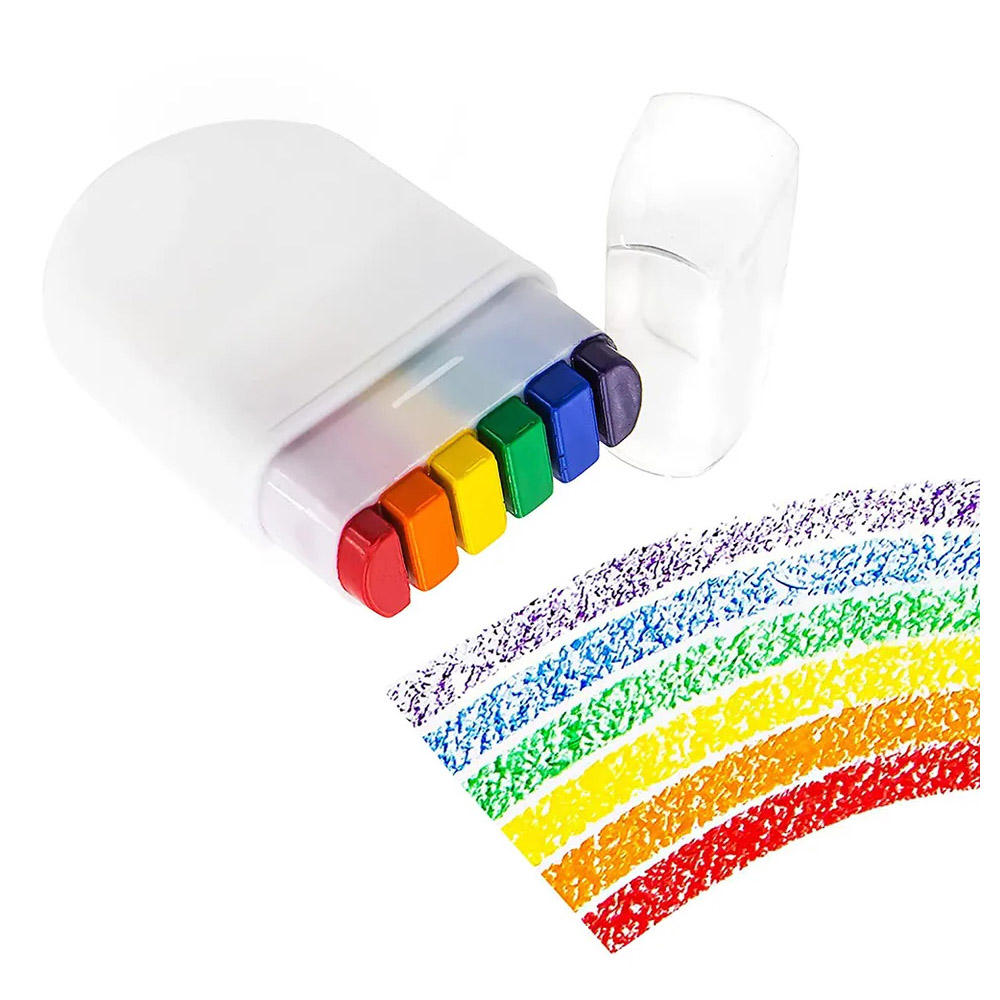 6-Color Rainbow Crayon Face Painter, Halloween Rainbow Strip Face Graffiti Crayon, World Cup Fan Face Painter, Easy-to-Apply Body Paint Sticker