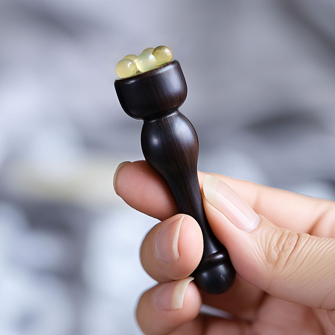 Healthy Solid Wood Facial Massage Device Facial Beauty Tool for Eye Muscle Stimulation Skin Care Equipment