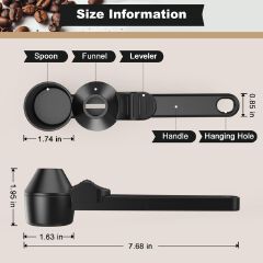 Coffee Scoop  Large handled coffee slide spoon with large-capacity, leak-proof, round-shaped coffee cup