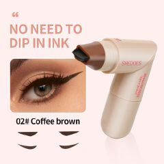 Love Eyeline Stamp Waterproof Sweat-Resistant Long-lasting Bendable and Convenient Eyeliner Pen for Face Makeup
