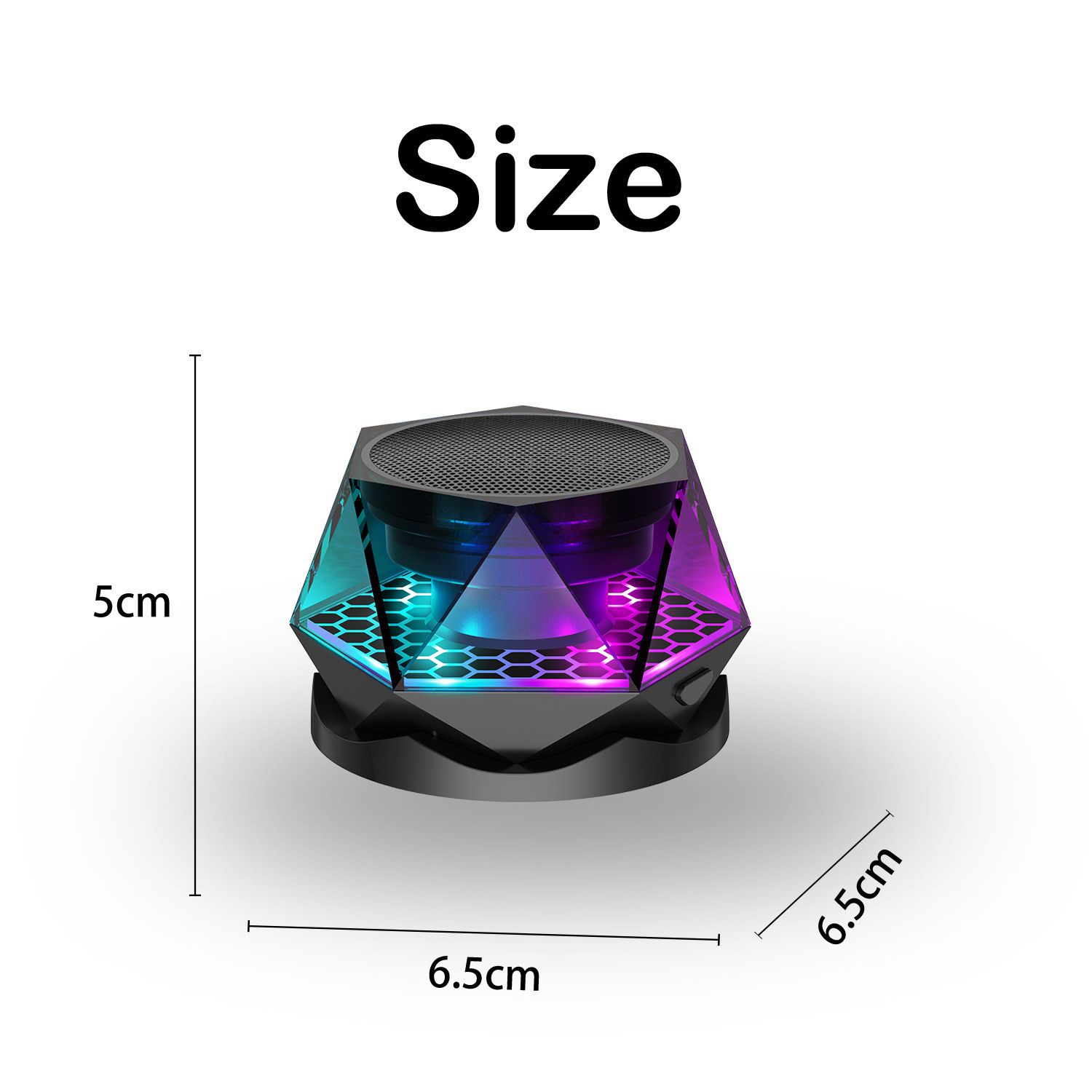 2026 New Model Creative Magnetic G300 Wireless Adhesive Bluetooth Speaker for Home Use, Outdoor and Car Applications with Colorful Lighting Effects