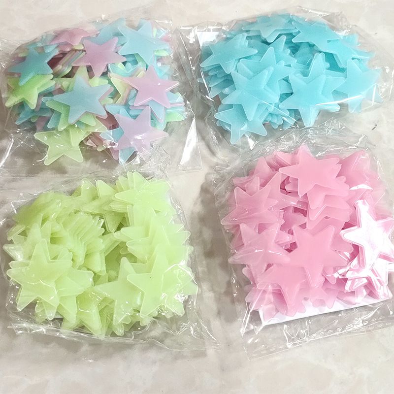 100PCS Luminous Wall Stickers Glow Stars Sticker Decals Kid Bedroom Home Decor Fluorescent Stickers Home Decor Living