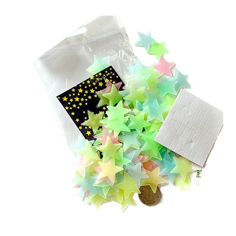 100PCS Luminous Wall Stickers Glow Stars Sticker Decals Kid Bedroom Home Decor Fluorescent Stickers Home Decor Living