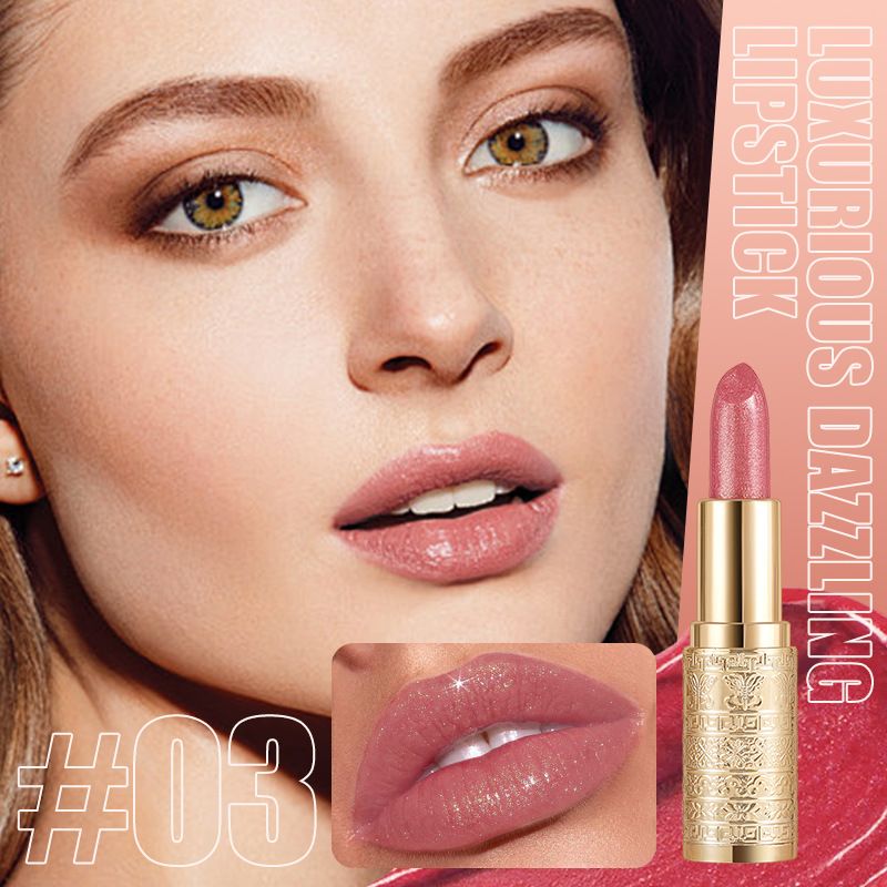 Metallic shimmering color lipstick - non-drying lipstick - water-resistant and moisturizing lip balm lipstick view 10