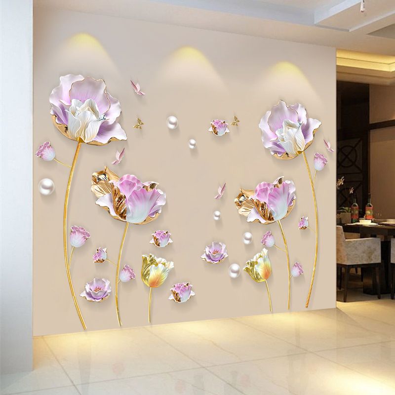 3D three-dimensional wall stickers for entrance decoration, wall stickers for living room walls, warm wallpaper designs, decorative stickers for walls