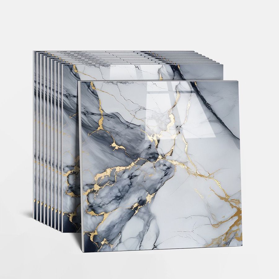 10pcs Tile-shaped wall stickers with built-in adhesive, water-resistant and moisture-proof, suitable for wall decoration in living rooms and bedrooms 30*30cm