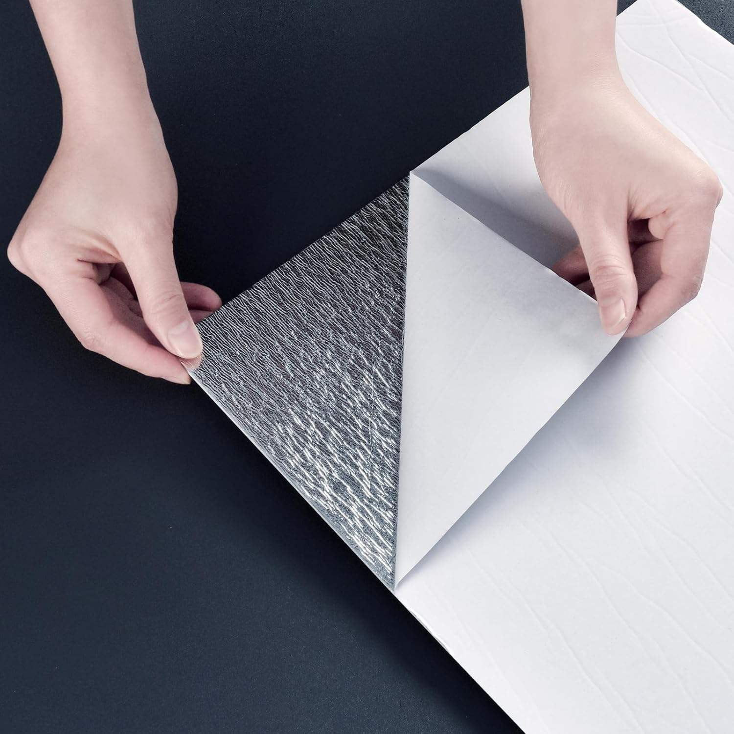 10pcs Tile-shaped wall stickers with built-in adhesive, water-resistant and moisture-proof, suitable for wall decoration in living rooms and bedrooms 30*30cm