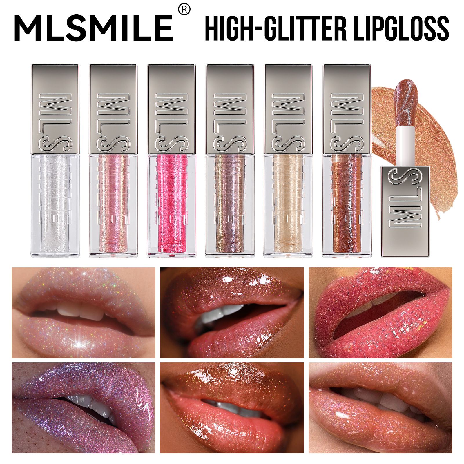 Flash-shining mirror surface lip gloss, transparent and luminous lip balm, lipstick, moisturizing and hydrating lip oil view 2