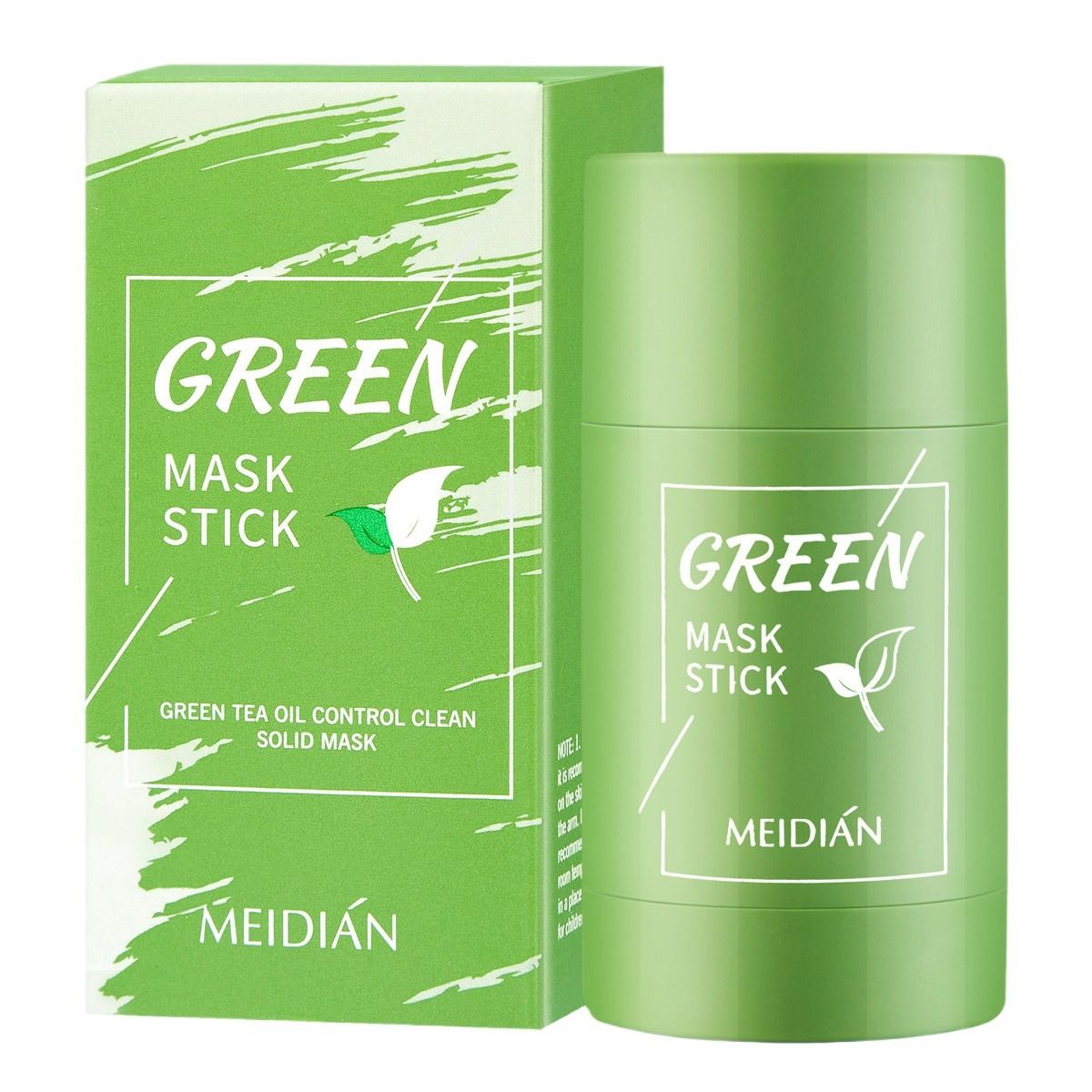 Solid facial mask stick - Deep cleansing and moisturizing mask . Pore-contracting green tea mask stick