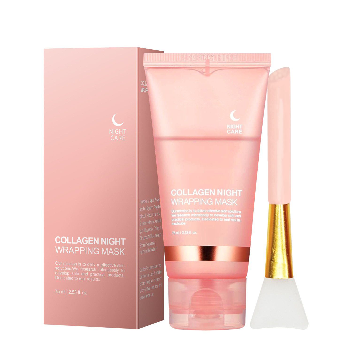 Protein Collagen Pulling Facial Mask Collagen Night Wrapping  Peel-off  Mask