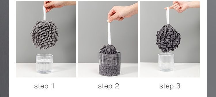 Plain woolen hand towel, thick Nordic wall-mounted cleaning cloth for kitchen furniture, water-absorbing hand towel