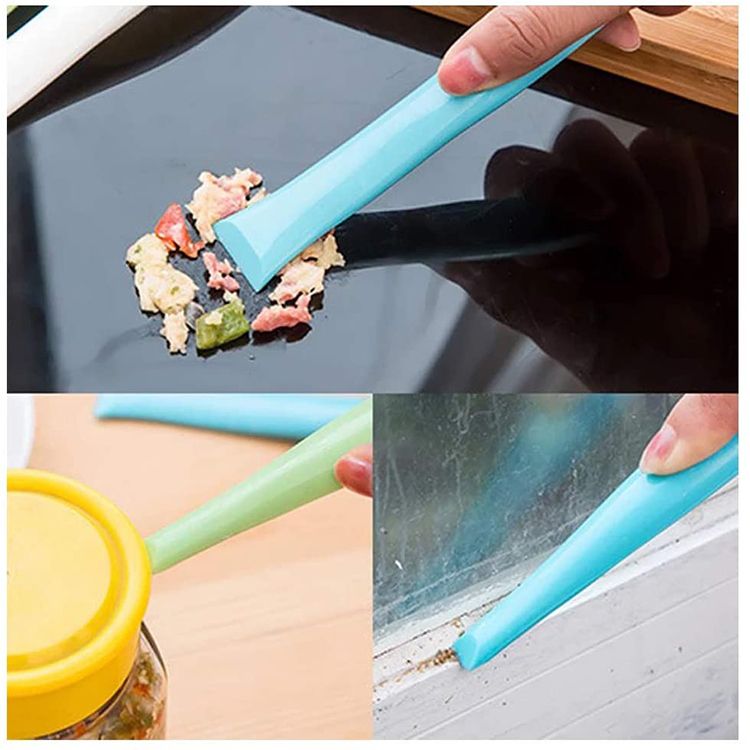 Cleaning Scraper Tool Kitchen Plastic Scraper Multipurpose Stiff Grill Scraper Scratch Free Cleaning Tool Can Opener Sticker Scraper Label Remover Gum Scraper Bottle Opener