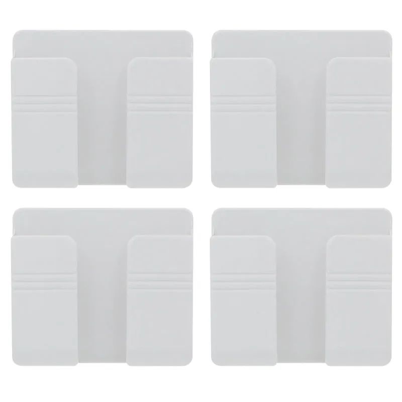 Wall Mounted Storage Box Multifunction Punch Free Organizer TV Remote Control DIY Mobile Phone Plug Charging Holder