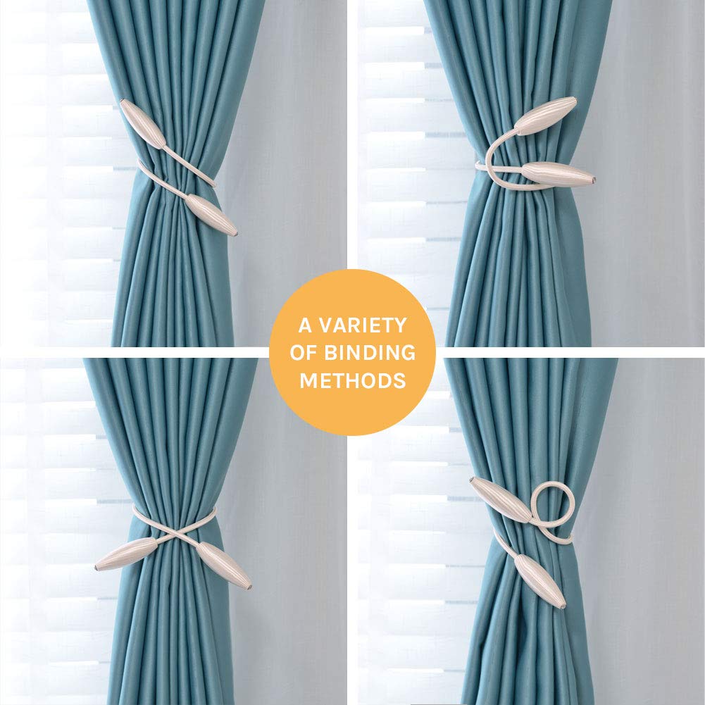 2pcs /  Pair Curtain Tiebacks Clips Creative Window Drape Twist Tie Backs European Style Custom Made Curtain Holders Decorative Draperies Holdbacks