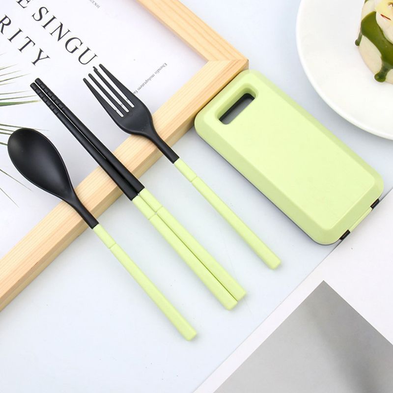 Foldable chopstick set - Portable and easy to carry. Extendable spoon. Miniature travel and tourism supplies. Outdoor tableware.