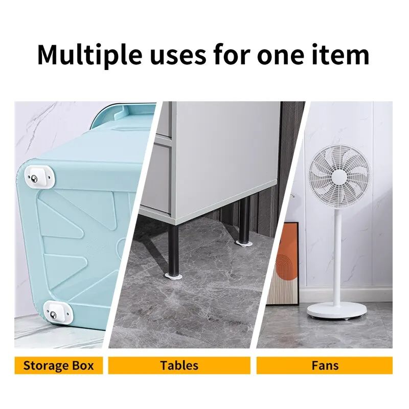 Self Adhesive Caster Mini Swivel Wheels Stainless Steel Universal 360 Degree Rotation Pulley for Furniture Storage Box