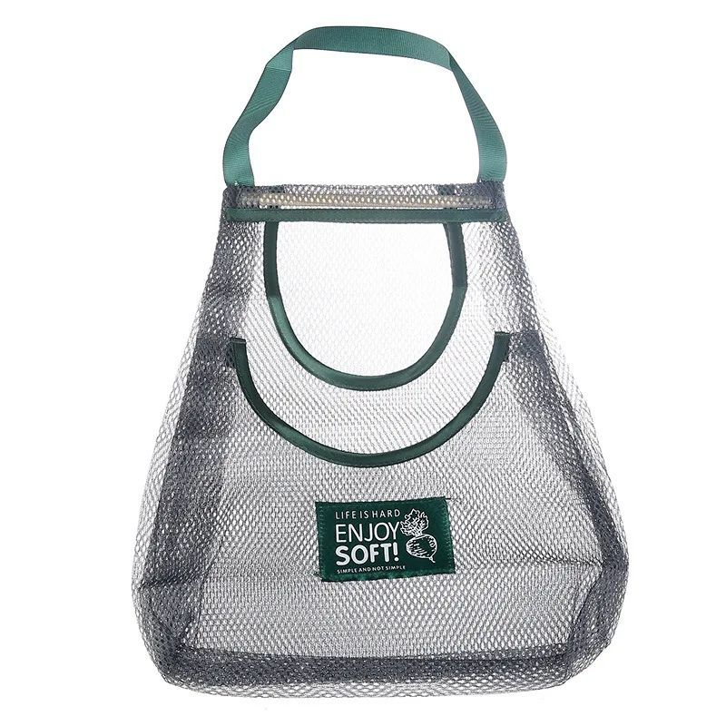 Reusable Storage Bags Kitchen Hanging Mesh Bag Home Fruit And Vegetable Storage Net Bag For Ginger Garlic Potatoes Onions