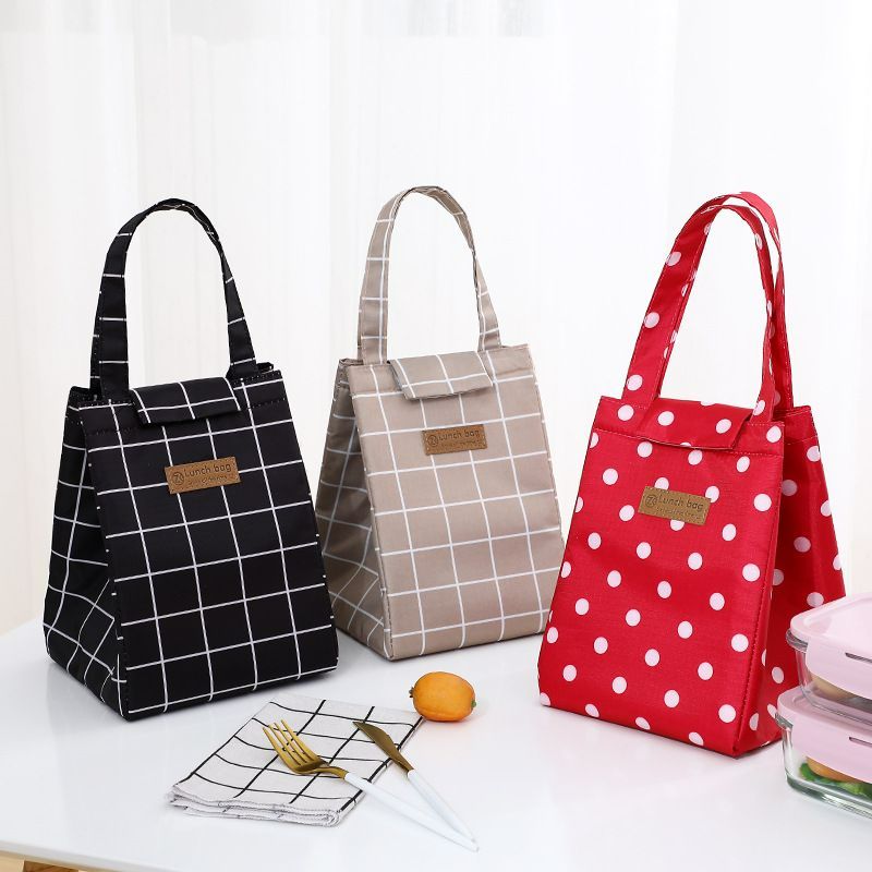 Insulated Waterproof Storage Bag Lunch Box Thermal Breakfast Organizer Student Thickened Cute Lunch Bag Portable Lunchbox Bag