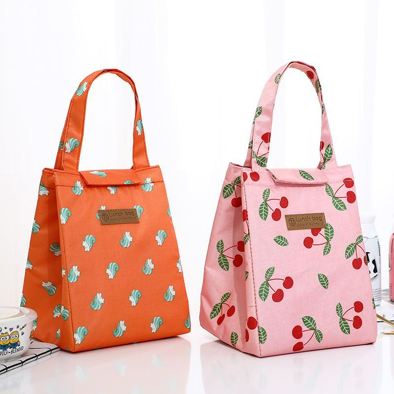 Insulated Waterproof Storage Bag Lunch Box Thermal Breakfast Organizer Student Thickened Cute Lunch Bag Portable Lunchbox Bag