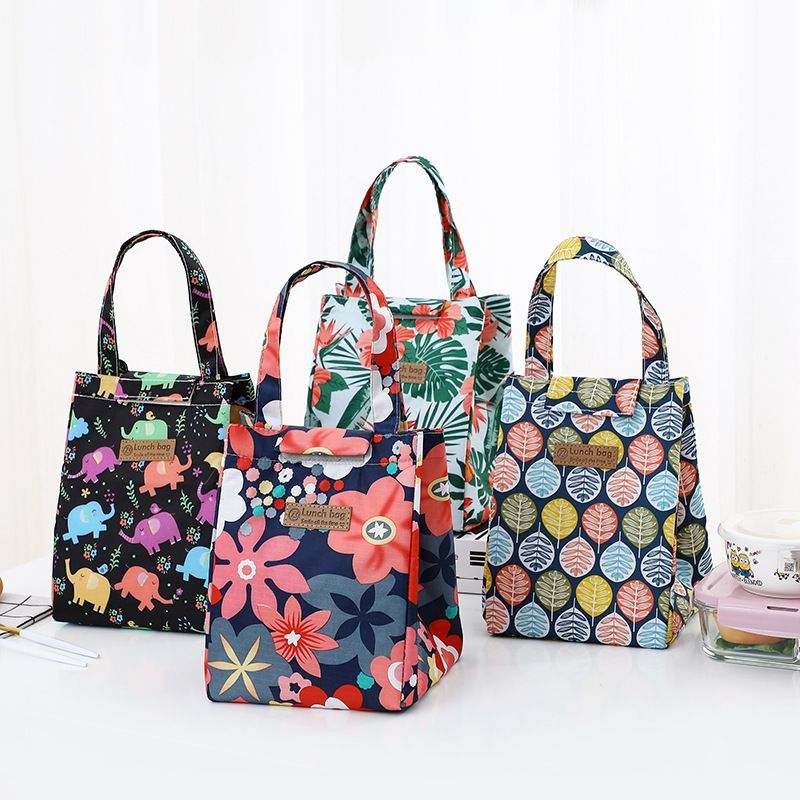 Insulated Waterproof Storage Bag Lunch Box Thermal Breakfast Organizer Student Thickened Cute Lunch Bag Portable Lunchbox Bag