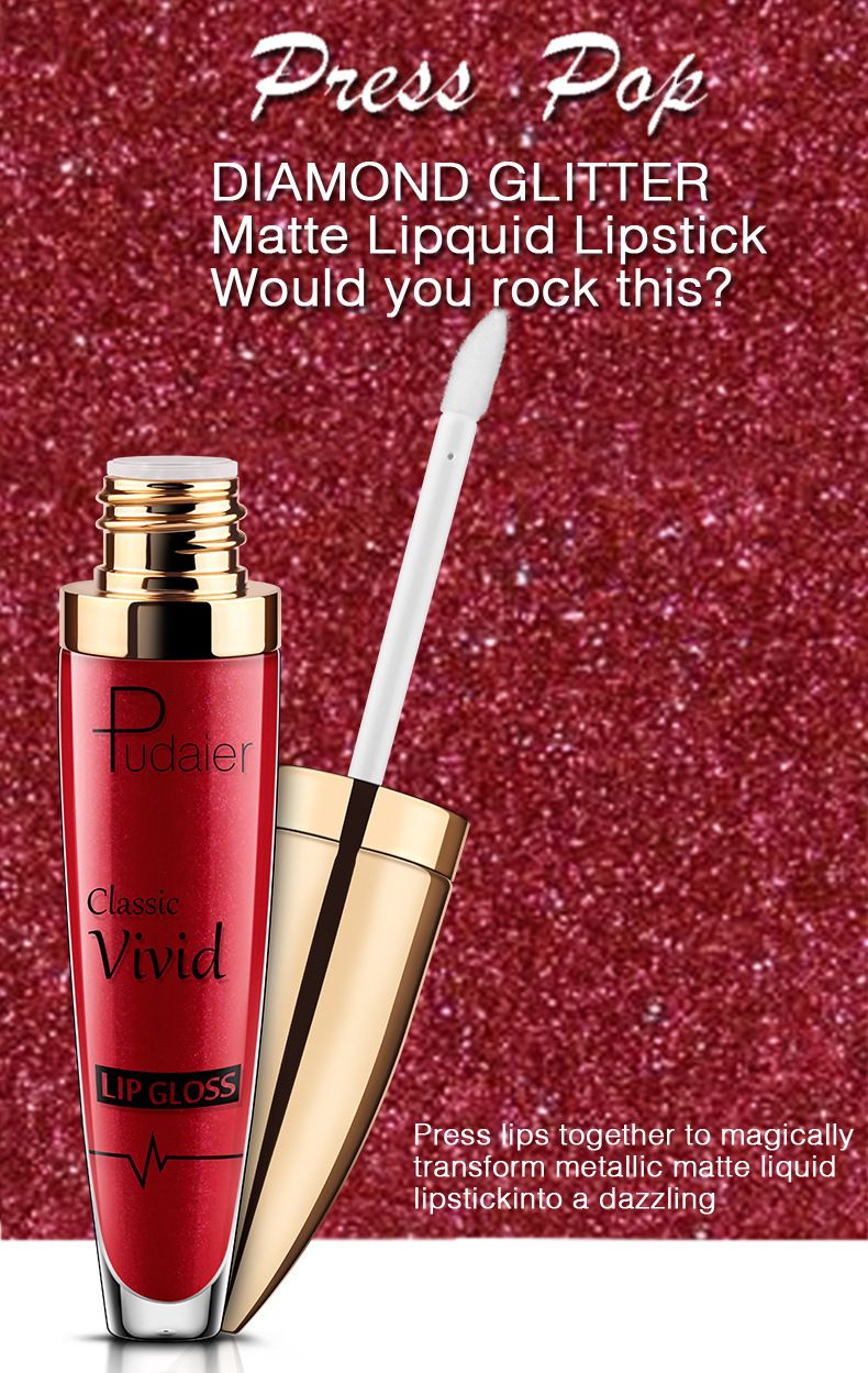 Matte metallic lip gloss, non-sticky lip tint, color-enhancing liquid lipstick, lip balm view 5