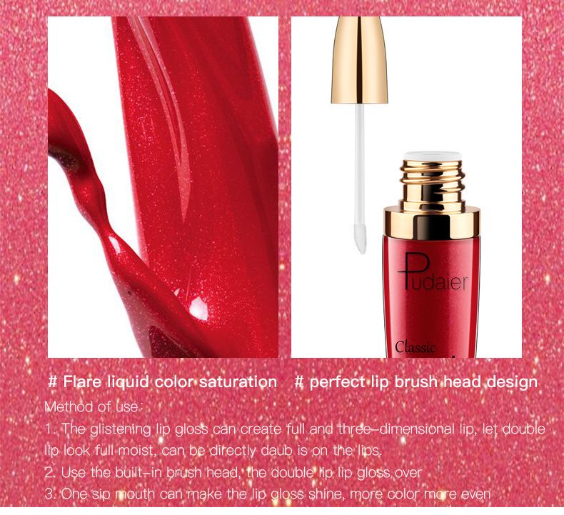 Matte metallic lip gloss, non-sticky lip tint, color-enhancing liquid lipstick, lip balm view 6