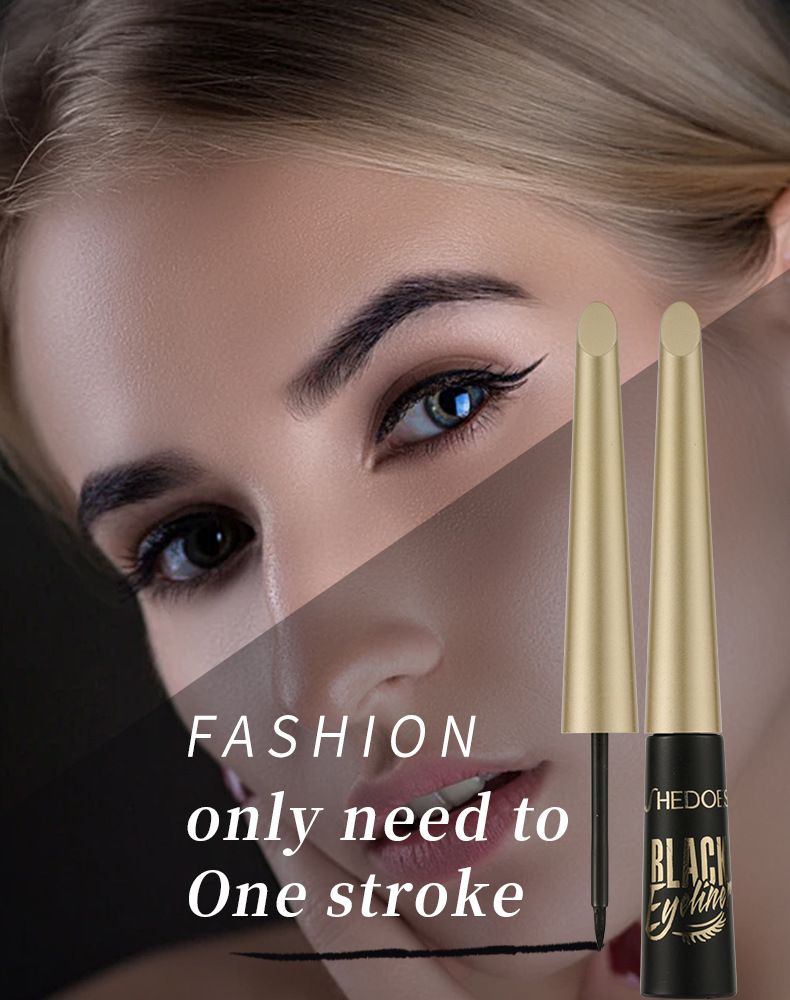Shedoes Small Gold Eyeliner Liquid Resists Water, Sweat, Does Not Bleed, Is Natural and Lasts Long with Quick Drying view 3