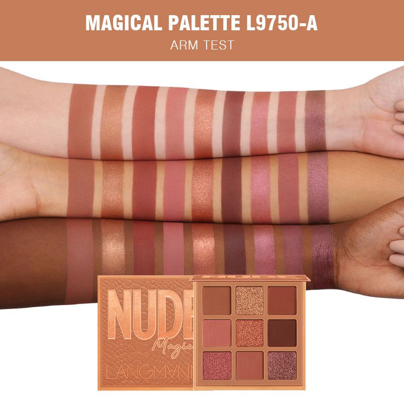 Langmanni Nine-Grid Eyeshadow Palette - Shimmer and Matte Eyeshadows