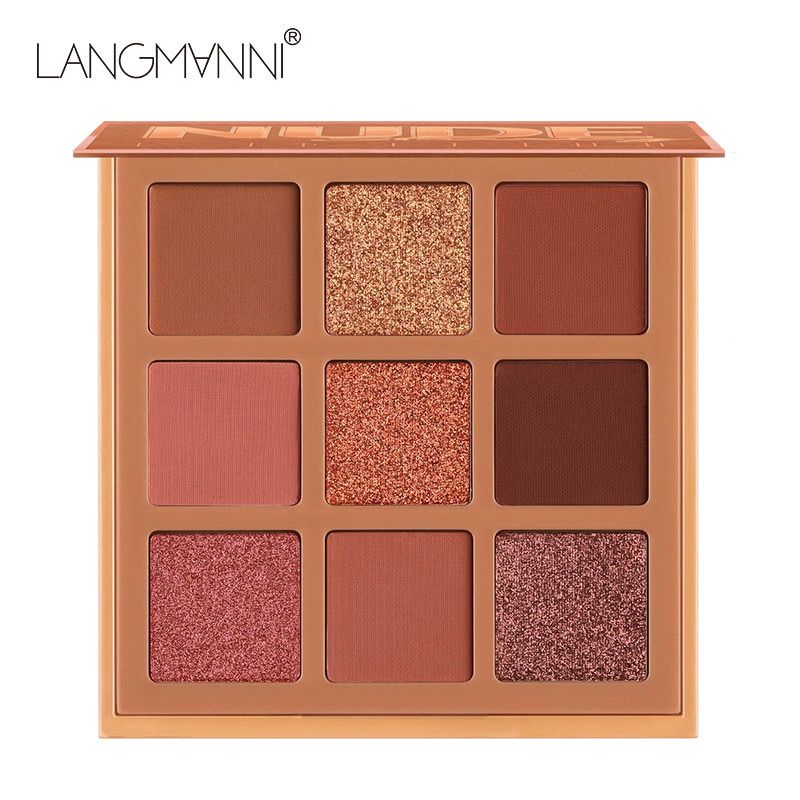 Langmanni Nine-Grid Eyeshadow Palette - Shimmer and Matte Eyeshadows