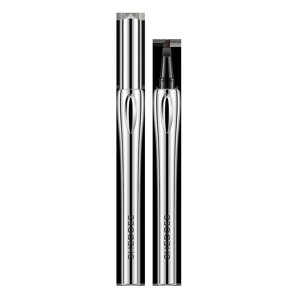 Quadrifurcated eyebrow pencil is water-resistant and does not smudge. It is extremely fine and naturally three-dimensional, creating a wild look. It can be used for multiple purposes in one stroke. view 2
