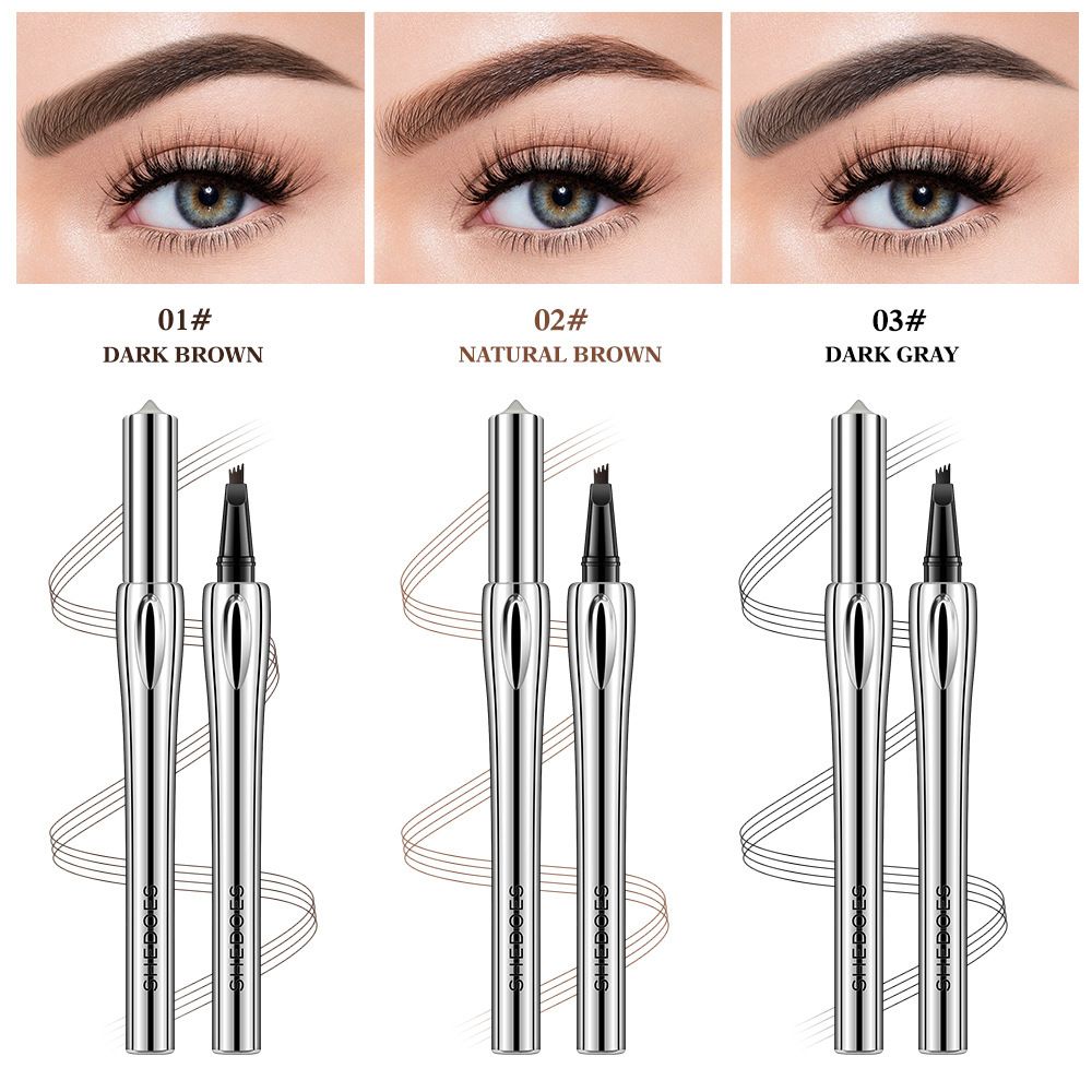 Quadrifurcated eyebrow pencil is water-resistant and does not smudge. It is extremely fine and naturally three-dimensional, creating a wild look. It can be used for multiple purposes in one stroke. view 5