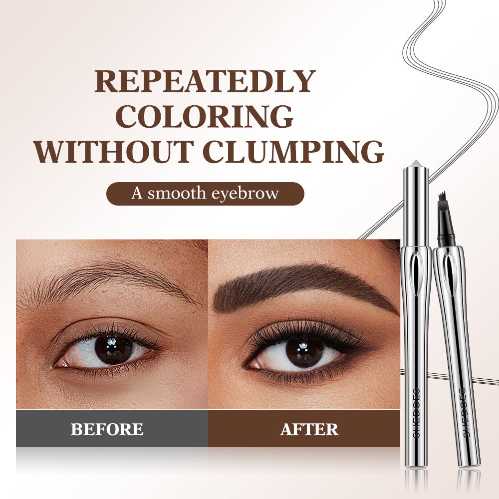 Quadrifurcated eyebrow pencil is water-resistant and does not smudge. It is extremely fine and naturally three-dimensional, creating a wild look. It can be used for multiple purposes in one stroke. view 6