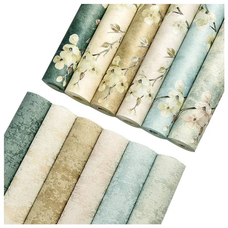 Green 3d Floral Embossed Wallpaper Living Room Bedroom Home Decor Wall Paper Roll Wedding Room Wall Covering Solid Flower Murals 0.53m*1m