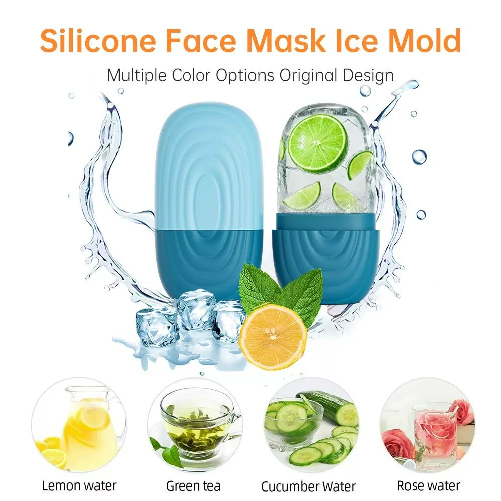 Silicone facial mask ice pack, facial ice massage roller, ice block mold, ice roller beauty ice pack