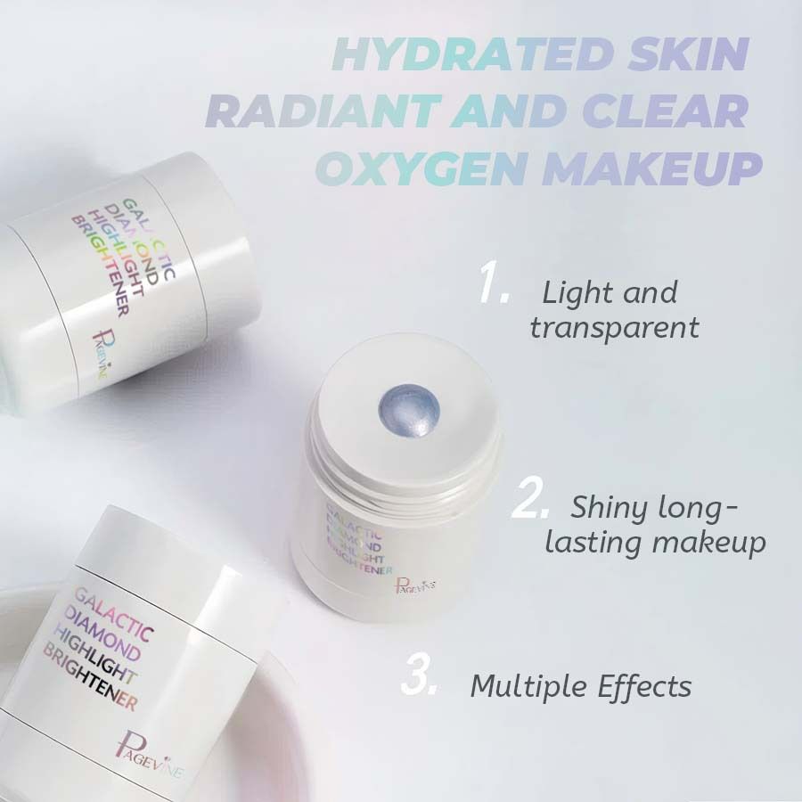 Makeup PAGE VINE Highlighting Brightening Liquid - Glittering, Fine-Shimmering, Sparkling on the Bridge of the Nose, Face, Collarbone - Export Product