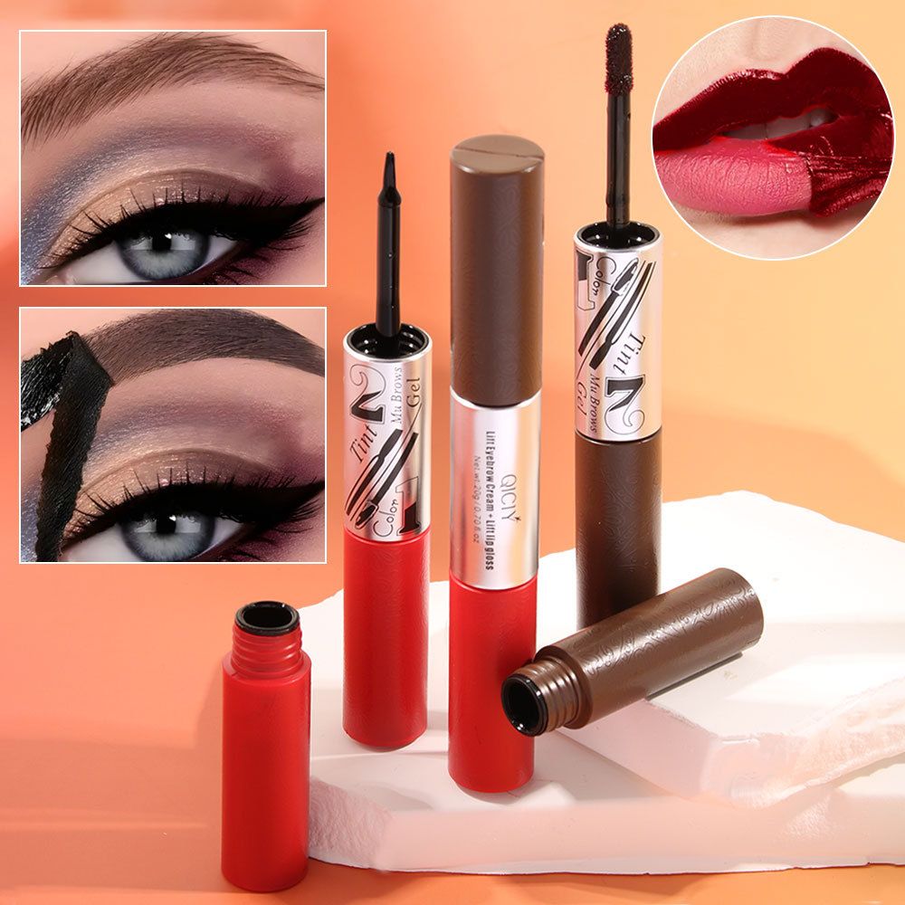 [Foreign Trade] Double-ended peel-off eyebrow gel, eyebrow tint, peel-off lip gloss, natural brow 3D coloring cream view 3