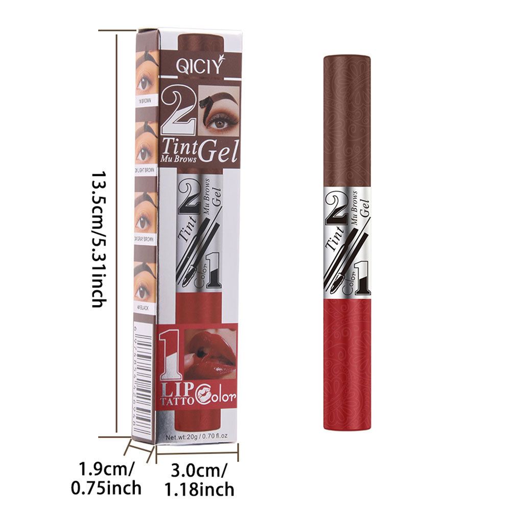 [Foreign Trade] Double-ended peel-off eyebrow gel, eyebrow tint, peel-off lip gloss, natural brow 3D coloring cream view 5