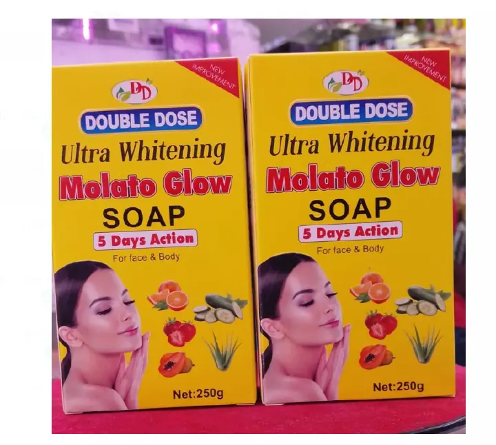 Double Dose Ultra whitening Molato Glow Soap;Molato whitening Brightening Firming Anti-Acne Skin Glowing Soap.
