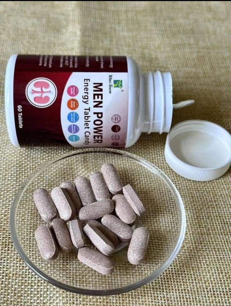 MEN POWER ENERGY TABLET CANDY 60 TABLETS