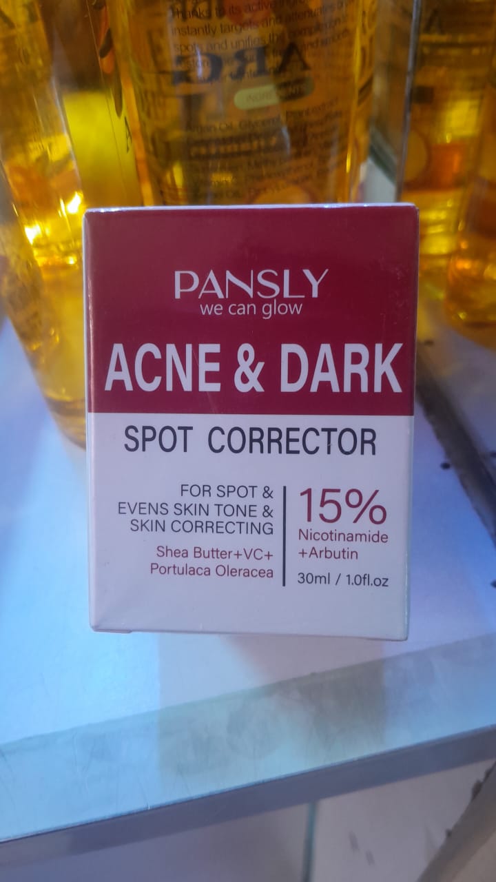 ACNE AND DARK SPOT CORRECTOR PANSLY ;WE CAN GLOW FOR SPOT AND EVEN SKIN TONE AND SKIN CORRECTOR