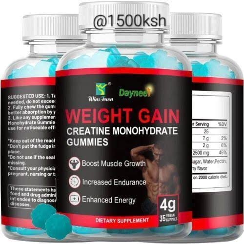 WEIGHT GAIN CREATINE MONOHYDRATE GUMMIES; BOOST MUSCLE GROWTH, INCREASED ENDURANCE, ENHANCED ENERGY