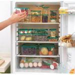 17pcs Plastic Organizing Fridge Food Storage Containers with Lids for Lunch, Meal Prep, Leftovers and Microwave