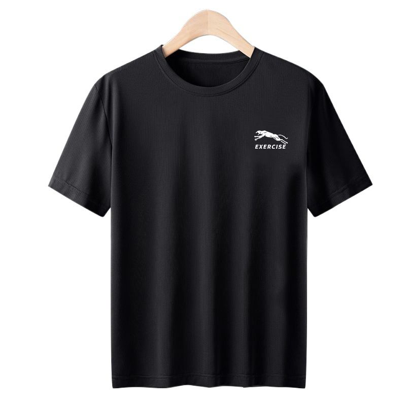 Mens Ice Silk Short Sleeve Tee Breathable Moisture Wicking Comfort For Warm Days Everyday Wear main image 1