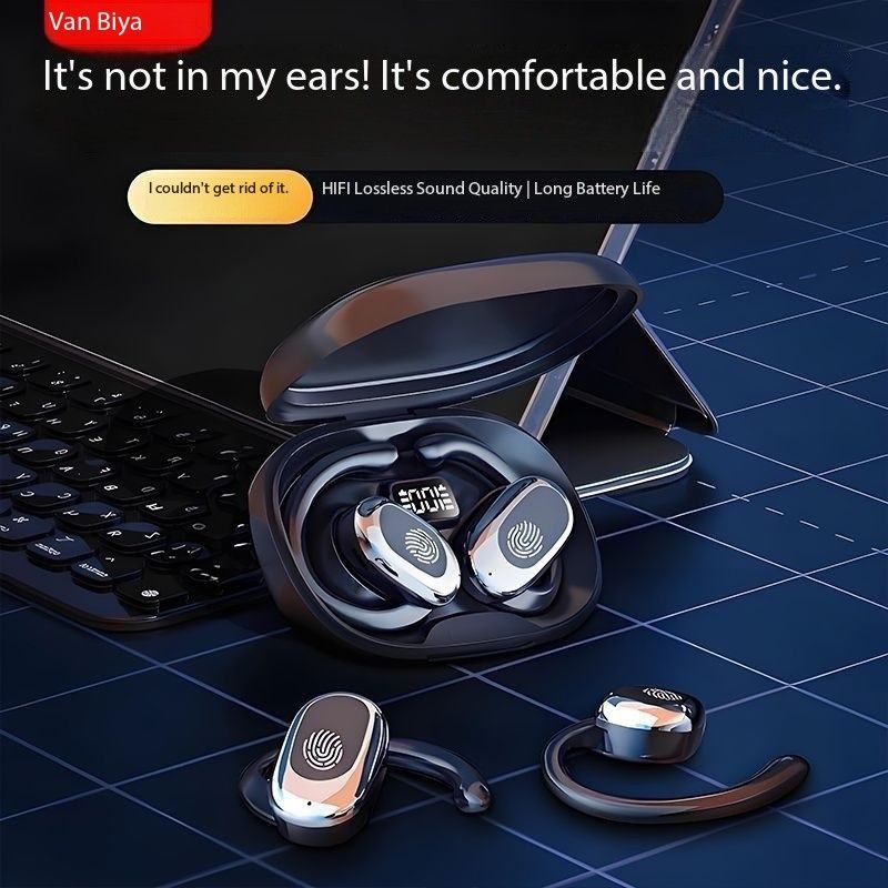 【Infinite Rotating Earhook】FANBIYA Bluetooth Headset Bone Conduction 2025 New Long Endurance Noise Reduction Y29