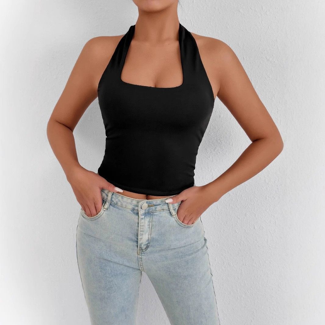 Summer new hot-selling women's halter top European and American sexy popular pure high-end camisole