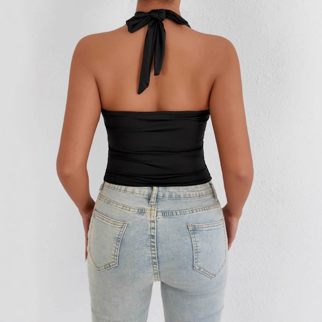 Summer new hot-selling women's halter top European and American sexy popular pure high-end camisole