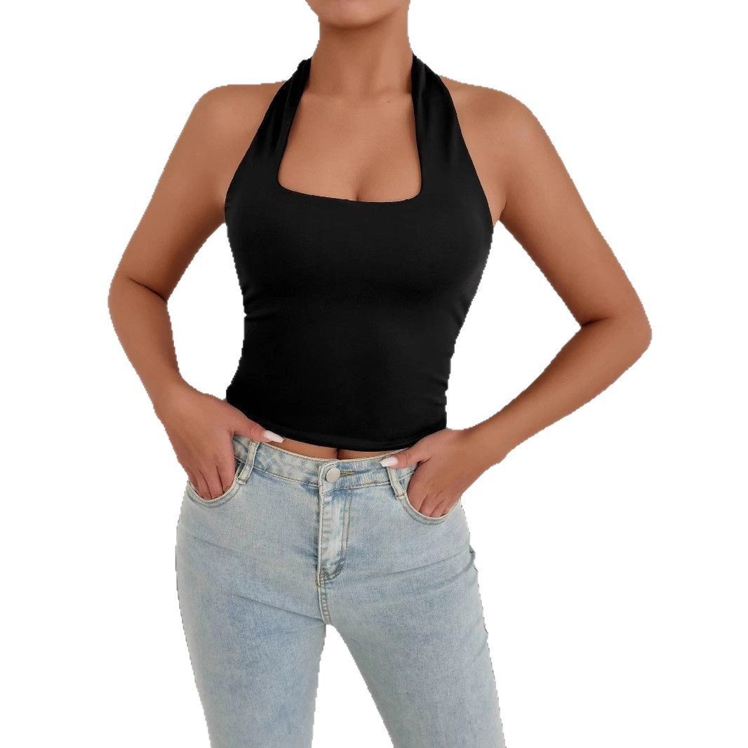 Summer new hot-selling women's halter top European and American sexy popular pure high-end camisole