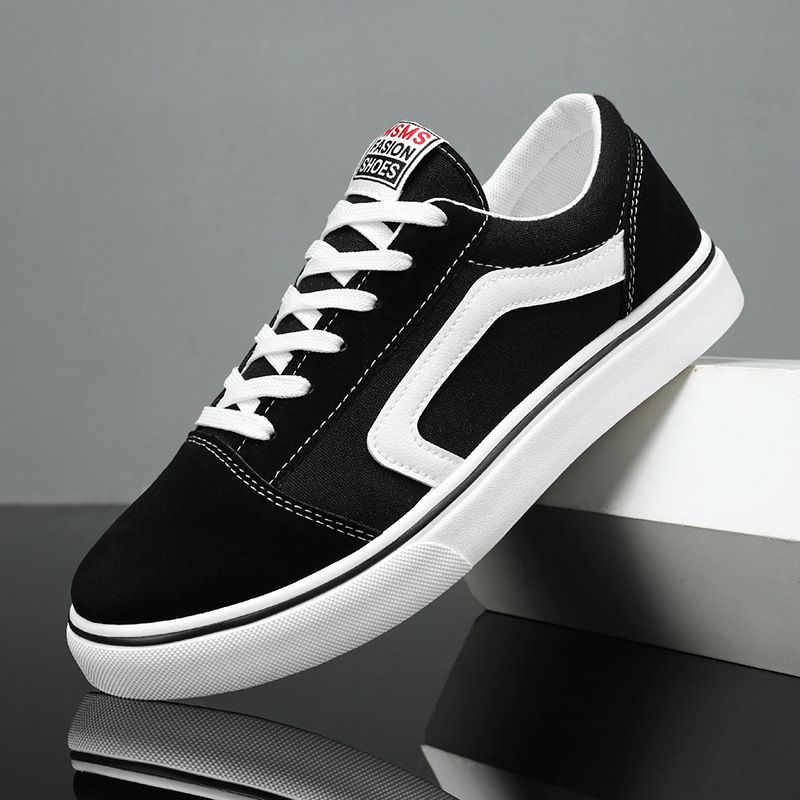 Size 46 to 41 Men shoes black sneakers casual canvas shoes