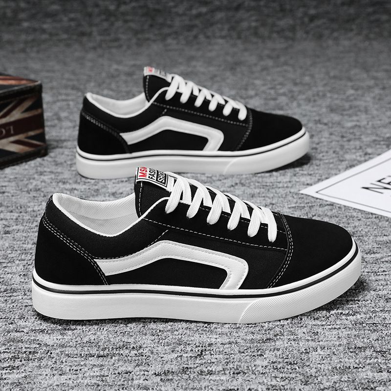 Size 46 to 41 Men shoes black sneakers casual canvas shoes
